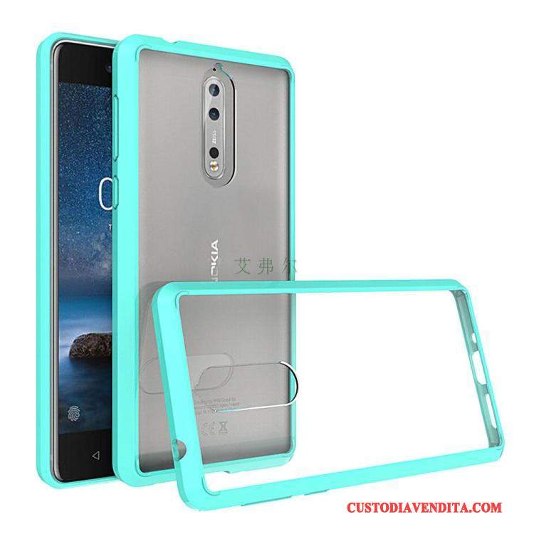 Custodia Nokia 3 Anti-caduta Trasparente, Cover Nokia 3 Nero Morbido