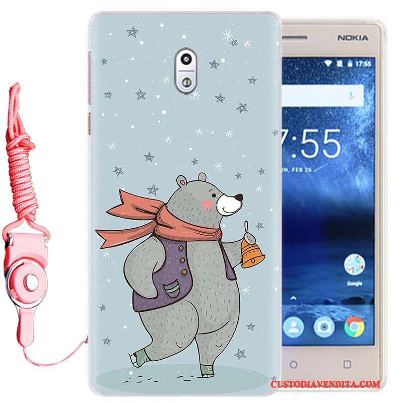 Custodia Nokia 3 Cartone Animato Morbido Ornamenti Appesi, Cover Nokia 3 Protezione Blutelefono