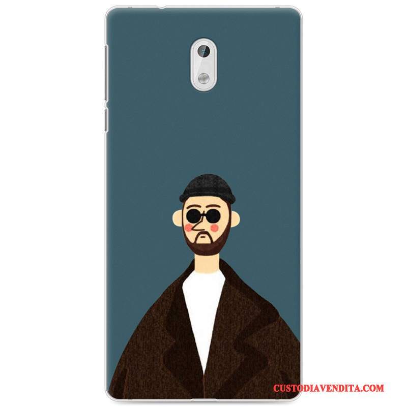 Custodia Nokia 3 Colore Giallo Morbido, Cover Nokia 3 Protezione Amanti Arte