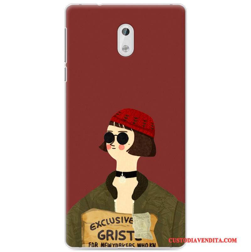 Custodia Nokia 3 Colore Giallo Morbido, Cover Nokia 3 Protezione Amanti Arte