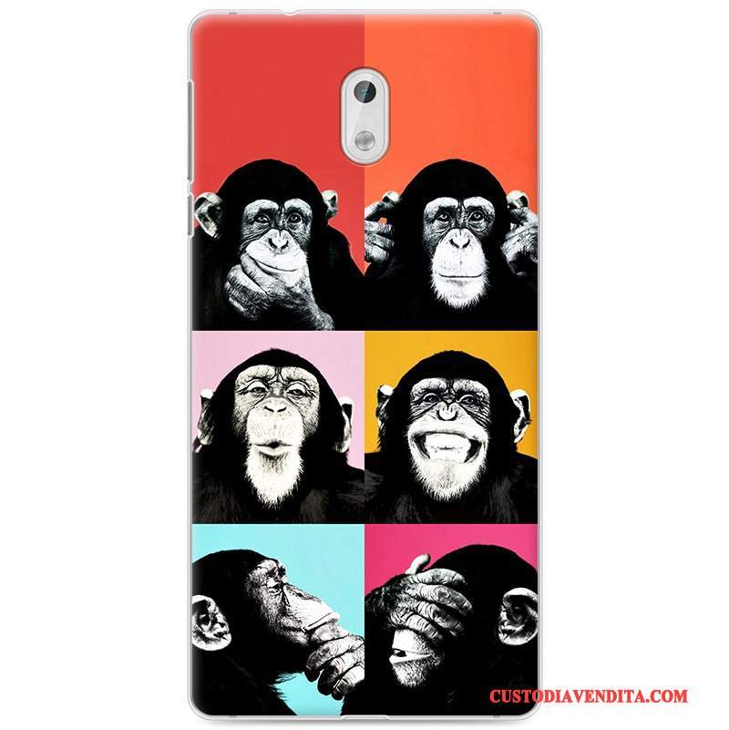 Custodia Nokia 3 Colore Giallo Morbido, Cover Nokia 3 Protezione Amanti Arte