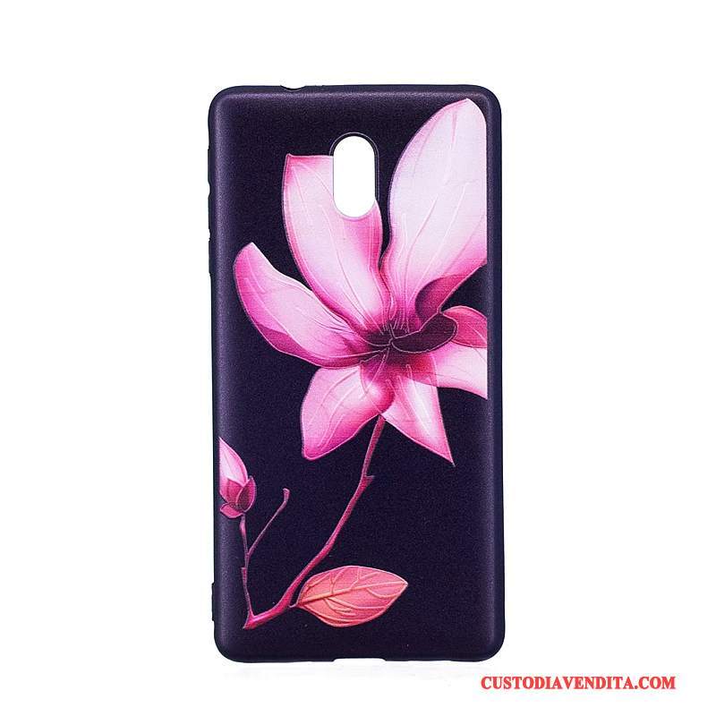 Custodia Nokia 3 Colore Telefono Tendenza, Cover Nokia 3 Goffratura Rosa Morbido