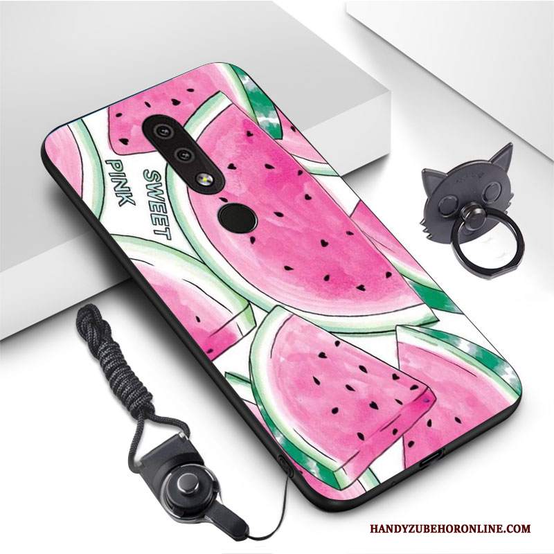 Custodia Nokia 4.2 Moda Vento Rosa, Cover Nokia 4.2 Silicone Tutto Inclusotelefono