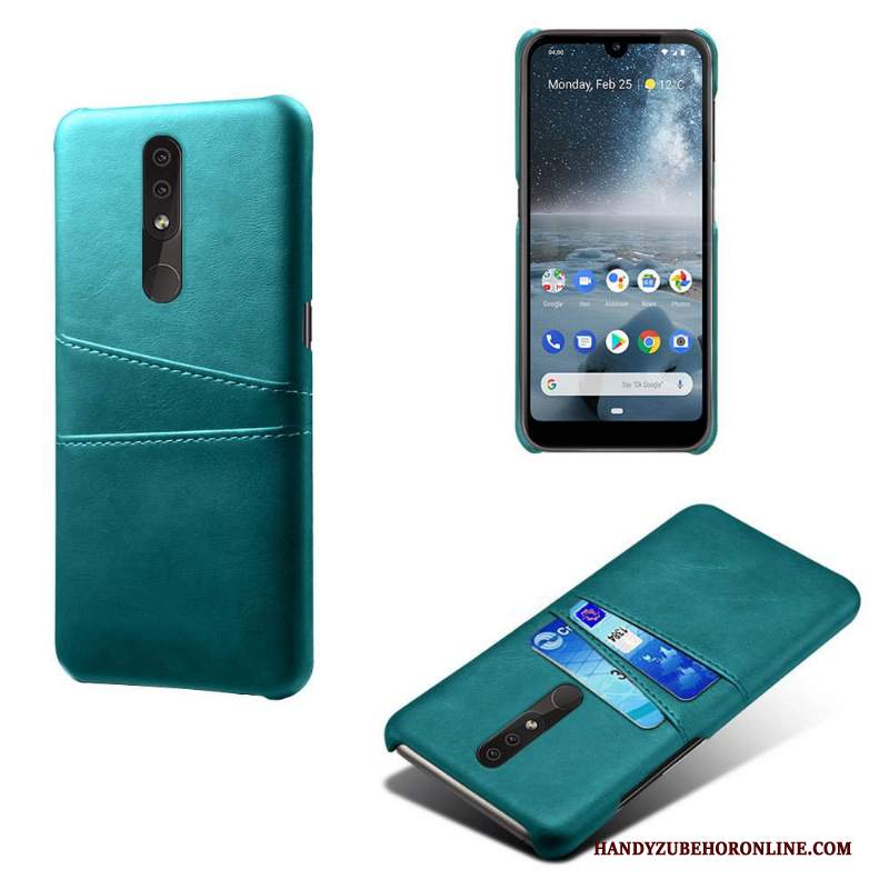 Custodia Nokia 4.2 Pelle Telefono Carta, Cover Nokia 4.2 Protezione Giallo Anti-caduta