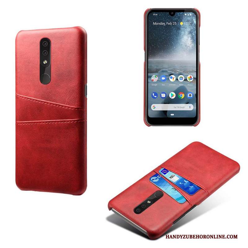 Custodia Nokia 4.2 Pelle Telefono Carta, Cover Nokia 4.2 Protezione Giallo Anti-caduta