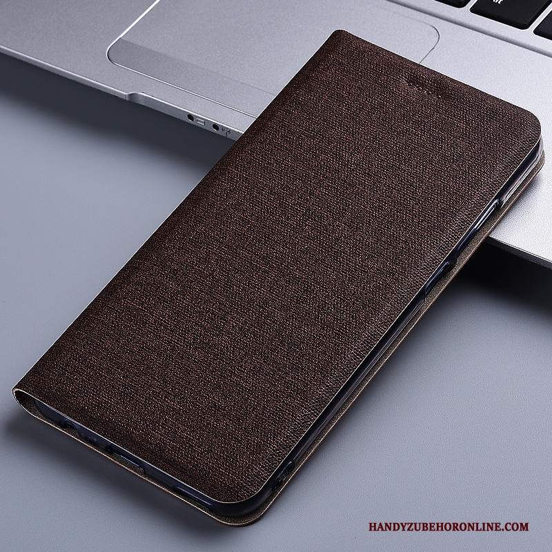 Custodia Nokia 4.2 Protezione Cotone E Lino Blu, Cover Nokia 4.2 Folio Tutto Inclusotelefono