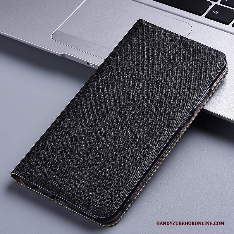 Custodia Nokia 4.2 Protezione Cotone E Lino Blu, Cover Nokia 4.2 Folio Tutto Inclusotelefono