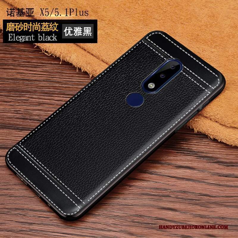 Custodia Nokia 5.1 Plus Moda Tutto Incluso Tendenza, Cover Nokia 5.1 Plus Pelle Rosa Morbido