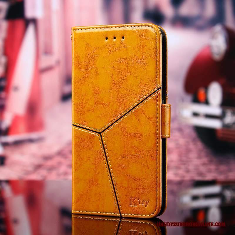 Custodia Nokia 5.1 Plus Pelle Carta Giallo, Cover Nokia 5.1 Plus Folio Telefono Supporto