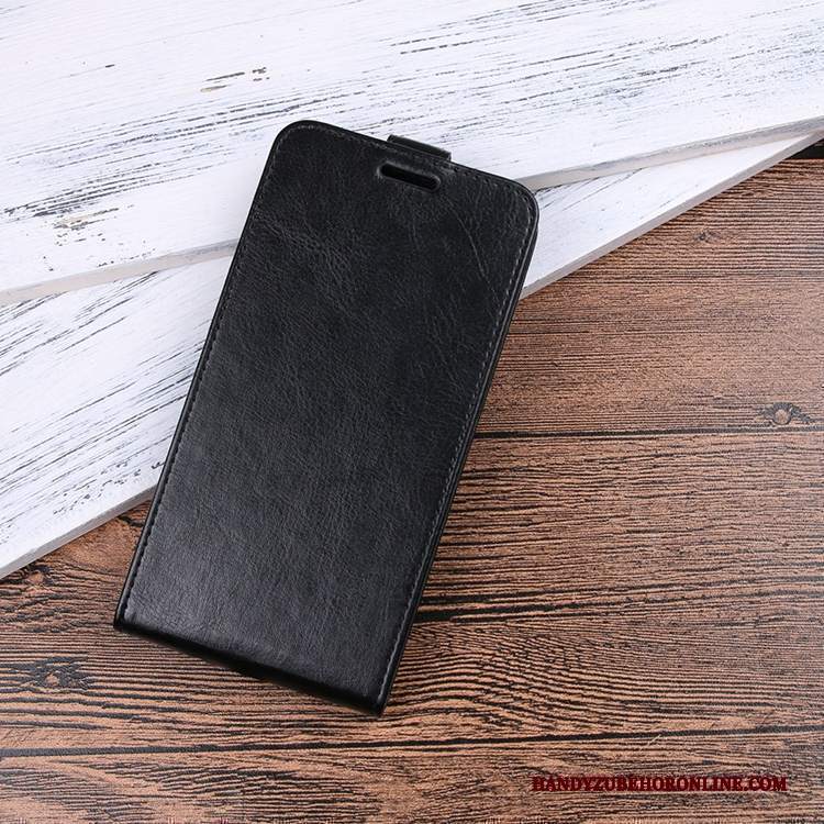 Custodia Nokia 5.1 Plus Pelle Carta Nero, Cover Nokia 5.1 Plus Folio Telefono