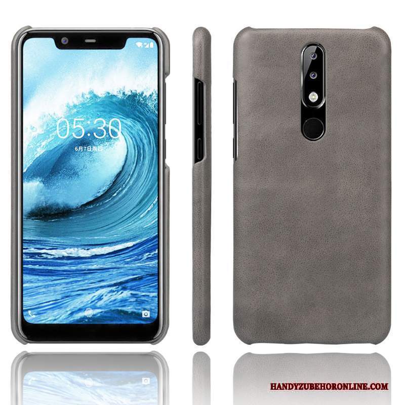 Custodia Nokia 5.1 Plus Pelle Tendenzatelefono, Cover Nokia 5.1 Plus Protezione Colore Profondo Anti-caduta