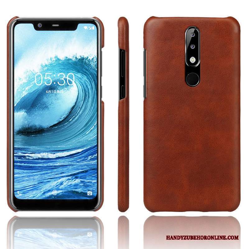 Custodia Nokia 5.1 Plus Pelle Tendenzatelefono, Cover Nokia 5.1 Plus Protezione Colore Profondo Anti-caduta