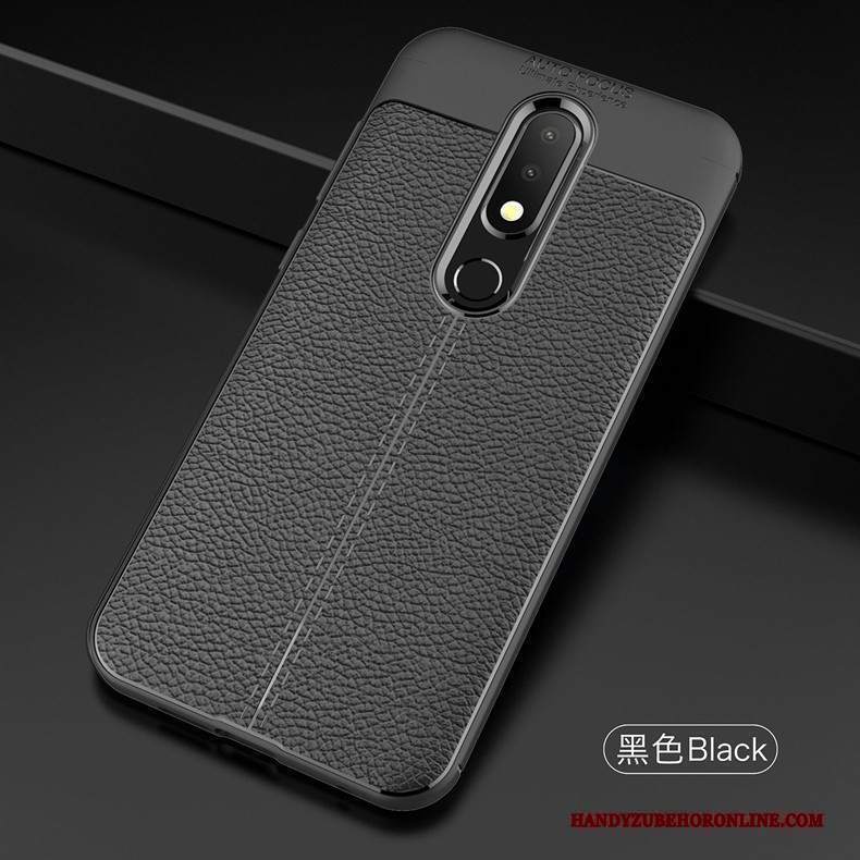 Custodia Nokia 5.1 Plus Pelle Tutto Incluso Antiscivolo, Cover Nokia 5.1 Plus Silicone Grigio Anti-caduta