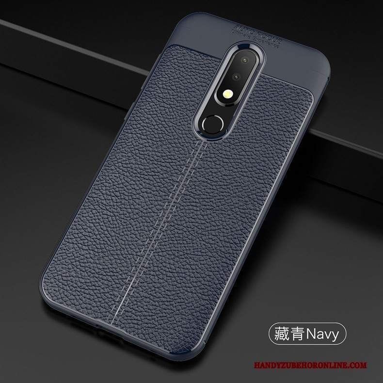 Custodia Nokia 5.1 Plus Pelle Tutto Incluso Antiscivolo, Cover Nokia 5.1 Plus Silicone Grigio Anti-caduta