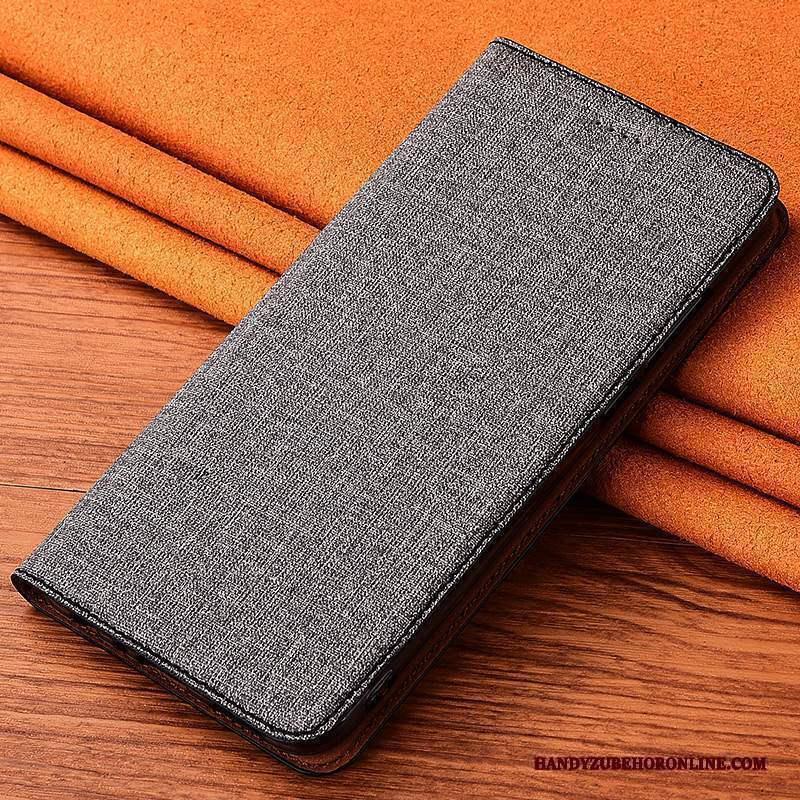 Custodia Nokia 5.1 Plus Pelle Tutto Incluso Cotone E Lino, Cover Nokia 5.1 Plus Folio Morbido Nuovo