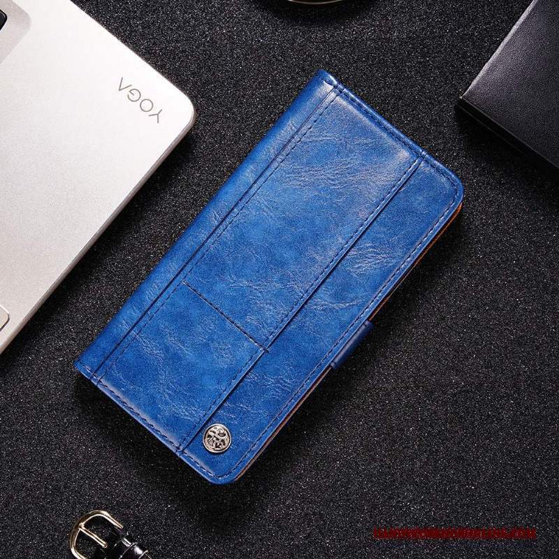 Custodia Nokia 5.1 Plus Protezione Blu, Cover Nokia 5.1 Plus Pelle