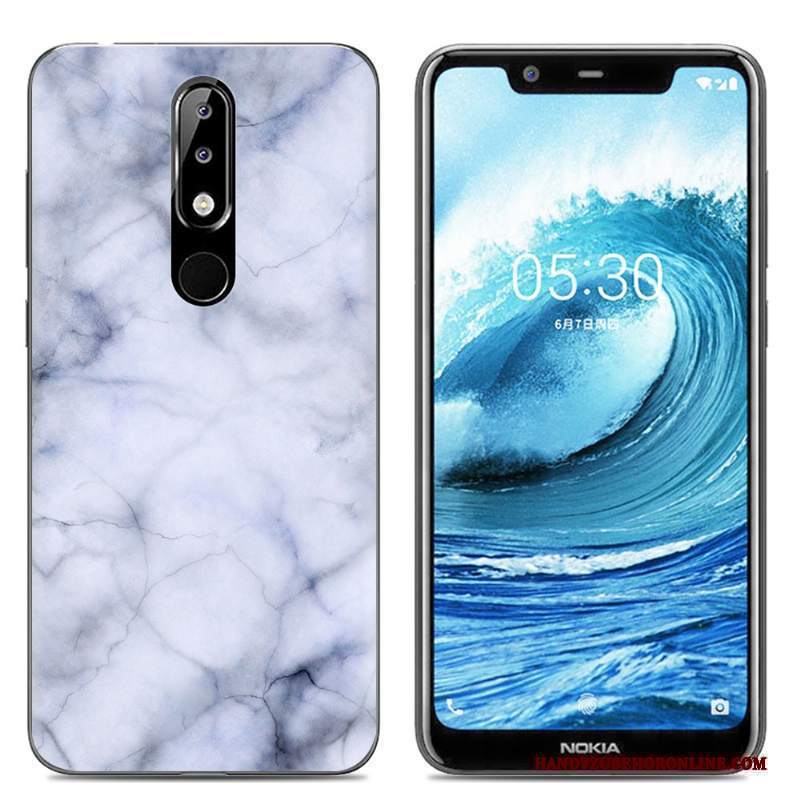 Custodia Nokia 5.1 Plus Silicone Telefono Rosa, Cover Nokia 5.1 Plus Protezione Morbido Trasparente