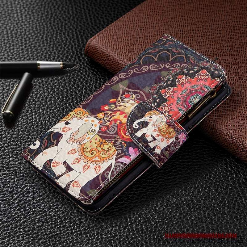 Custodia Nokia 5.3 Folio Porpora Ornamenti Appesi, Cover Nokia 5.3 Pelle Telefono Grande