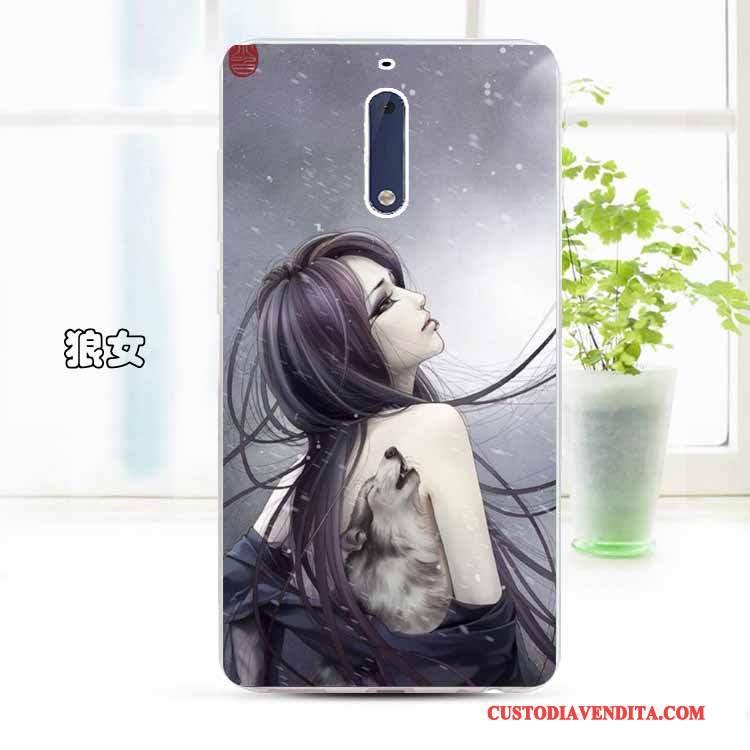 Custodia Nokia 5 Cartone Animato Morbido Trasparente, Cover Nokia 5 Protezione Anti-caduta Giallo