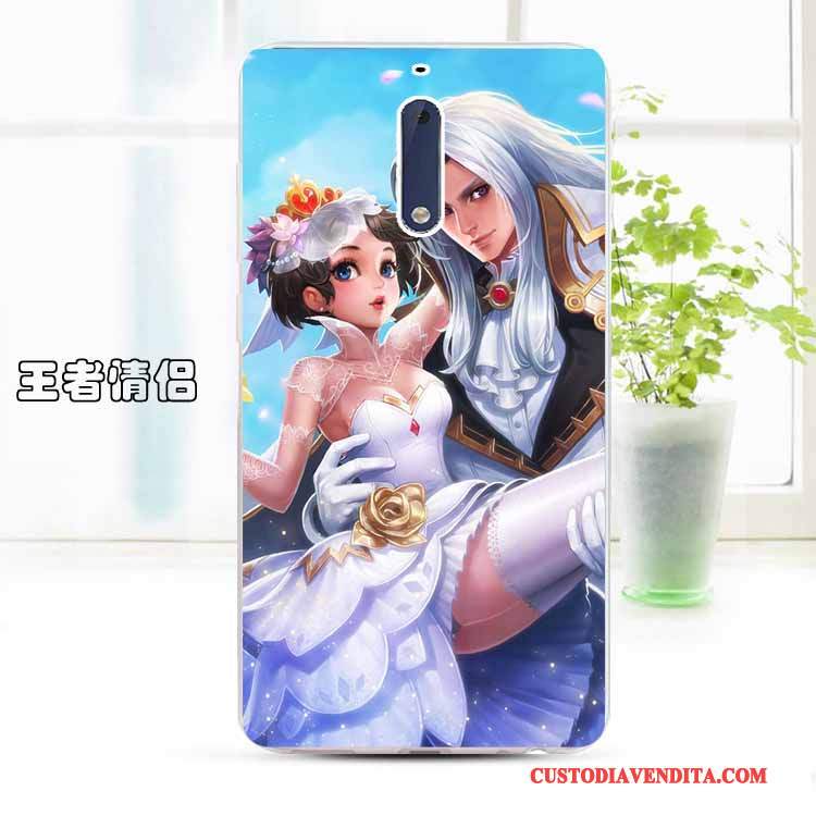 Custodia Nokia 5 Cartone Animato Morbido Trasparente, Cover Nokia 5 Protezione Anti-caduta Giallo