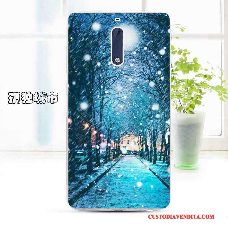 Custodia Nokia 5 Cartone Animato Morbido Trasparente, Cover Nokia 5 Protezione Anti-caduta Giallo