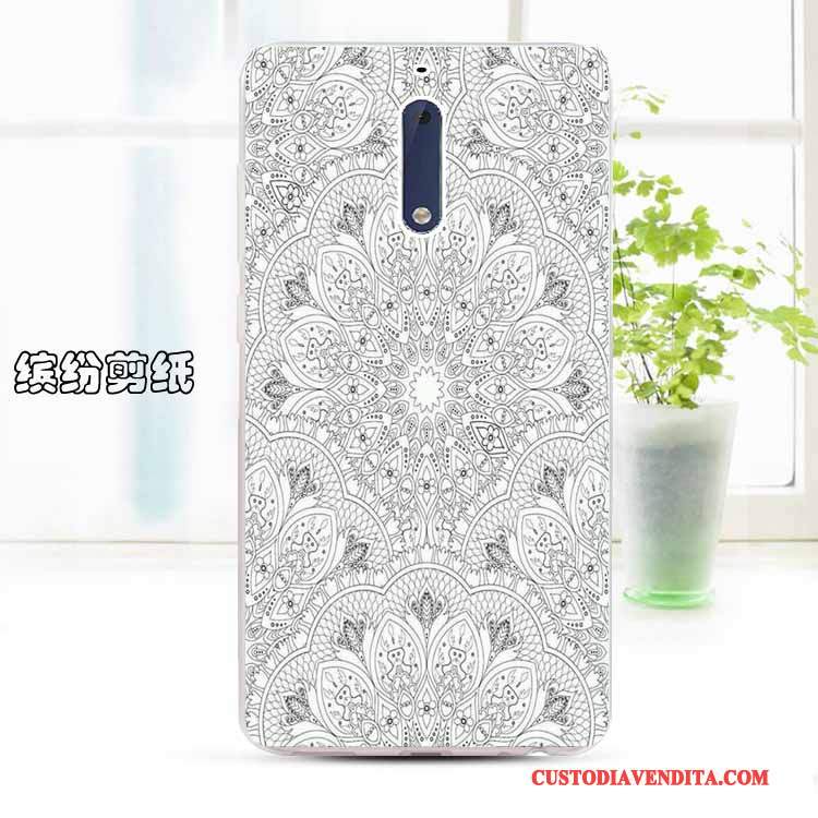 Custodia Nokia 5 Cartone Animato Morbido Trasparente, Cover Nokia 5 Protezione Anti-caduta Giallo