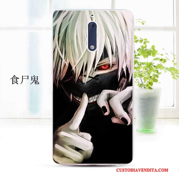 Custodia Nokia 5 Cartone Animato Morbido Trasparente, Cover Nokia 5 Protezione Anti-caduta Giallo