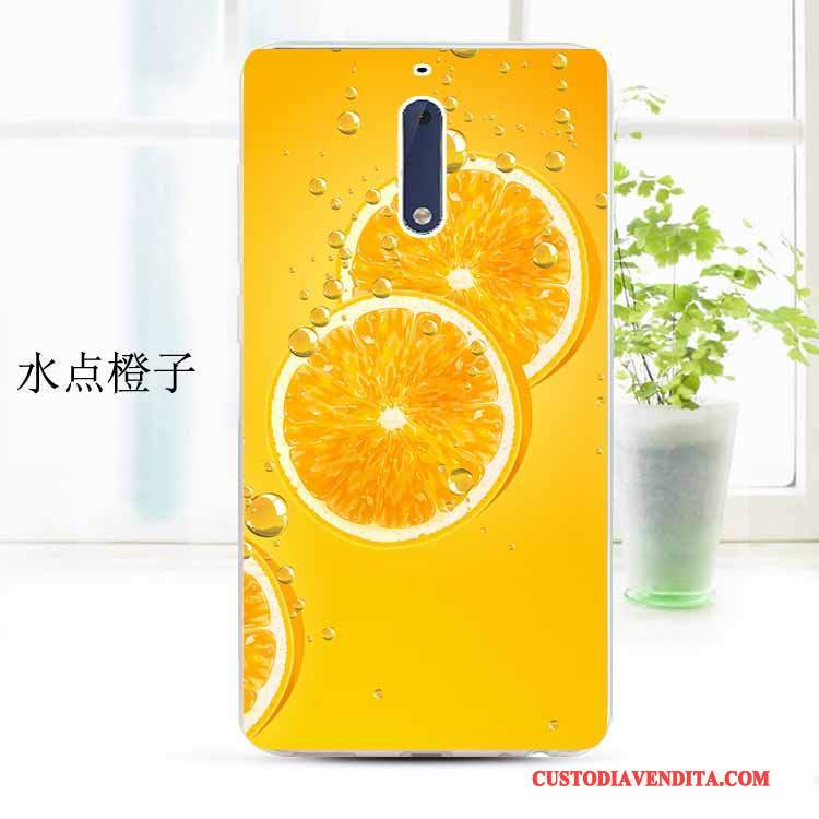 Custodia Nokia 5 Cartone Animato Morbido Trasparente, Cover Nokia 5 Protezione Anti-caduta Giallo