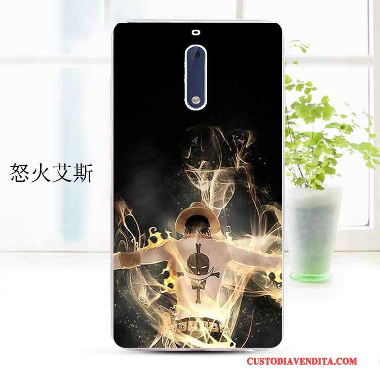 Custodia Nokia 5 Cartone Animato Morbido Trasparente, Cover Nokia 5 Protezione Anti-caduta Giallo