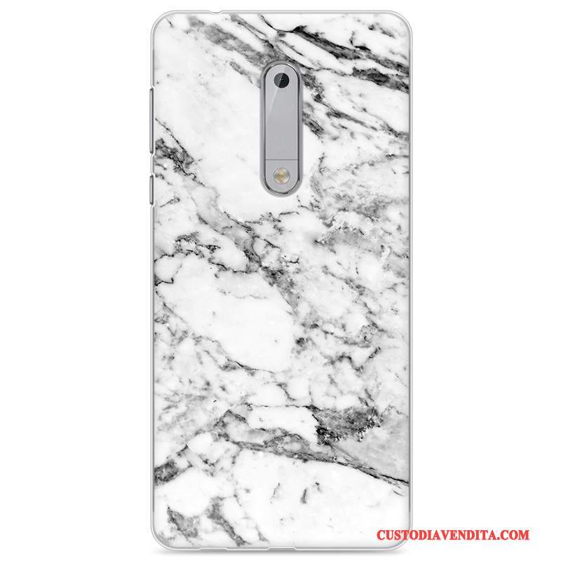 Custodia Nokia 5 Colore Morbido Legno, Cover Nokia 5 Creativo Grigiotelefono