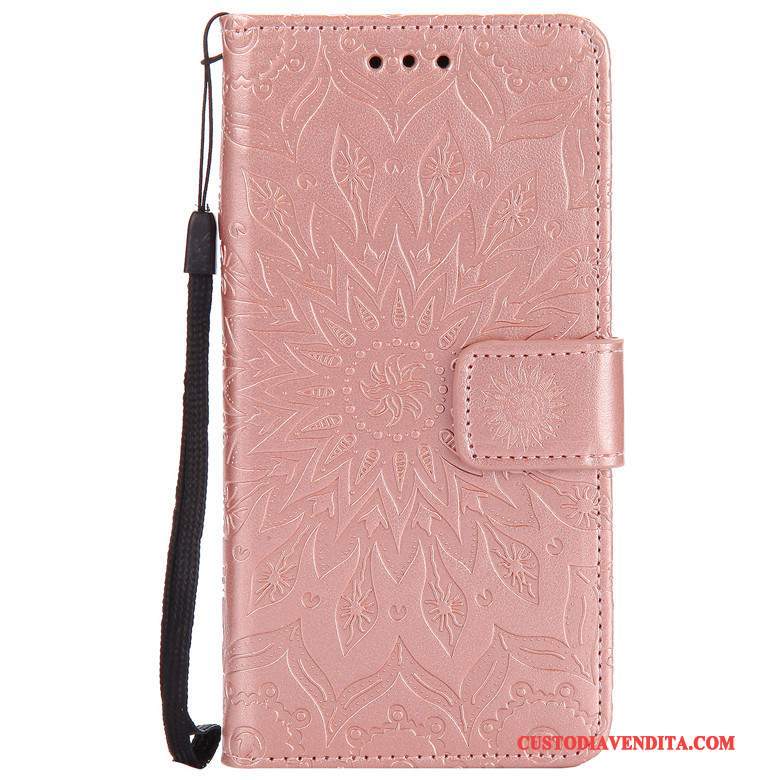 Custodia Nokia 5 Pelle Rosa Anti-caduta, Cover Nokia 5 Silicone Morbidotelefono