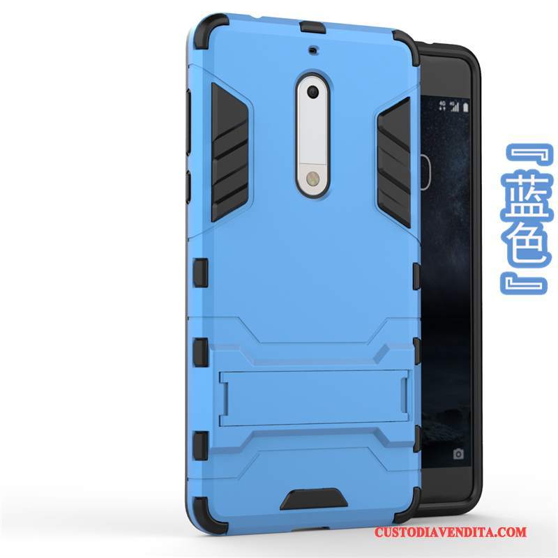 Custodia Nokia 5 Protezione Telefono Difficile, Cover Nokia 5 Oro Anti-caduta