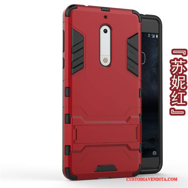 Custodia Nokia 5 Protezione Telefono Difficile, Cover Nokia 5 Oro Anti-caduta