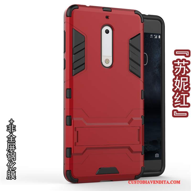 Custodia Nokia 5 Protezione Telefono Difficile, Cover Nokia 5 Oro Anti-caduta