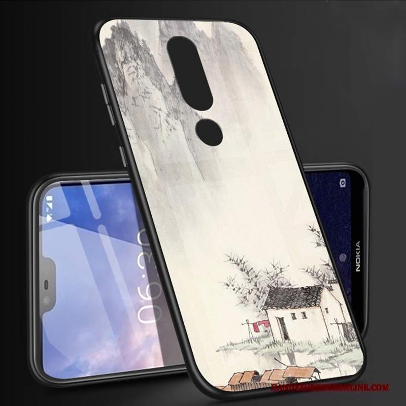 Custodia Nokia 6.1 Cartone Animato Bianco Di Personalità, Cover Nokia 6.1 Protezione Anti-caduta Tutto Incluso