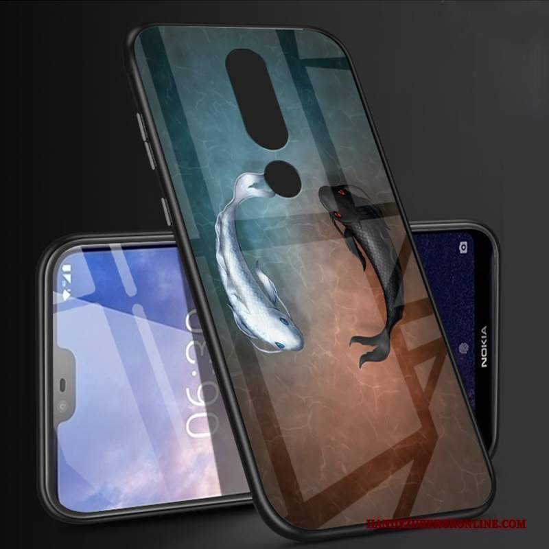 Custodia Nokia 6.1 Cartone Animato Bianco Di Personalità, Cover Nokia 6.1 Protezione Anti-caduta Tutto Incluso