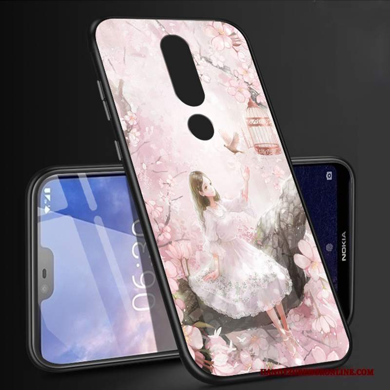 Custodia Nokia 6.1 Cartone Animato Bianco Di Personalità, Cover Nokia 6.1 Protezione Anti-caduta Tutto Incluso