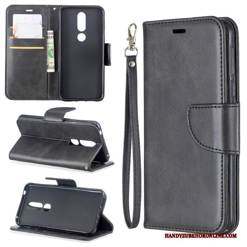 Custodia Nokia 6.1 Pelle Modello Supporto, Cover Nokia 6.1 Portafoglio Grigiotelefono