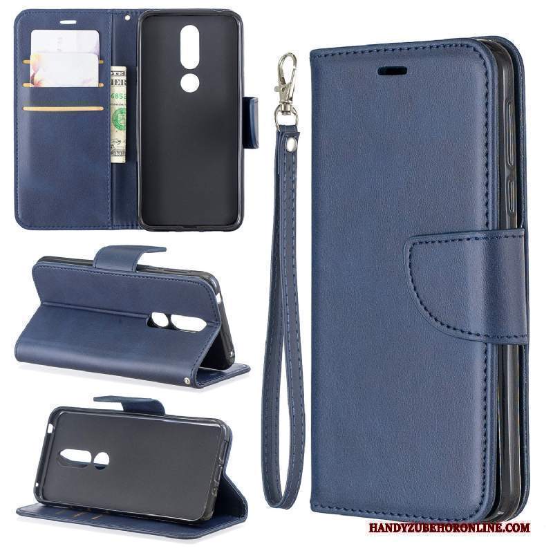 Custodia Nokia 6.1 Pelle Modello Supporto, Cover Nokia 6.1 Portafoglio Grigiotelefono