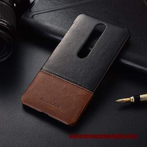 Custodia Nokia 6.1 Pelle Rosso, Cover Nokia 6.1 Protezione