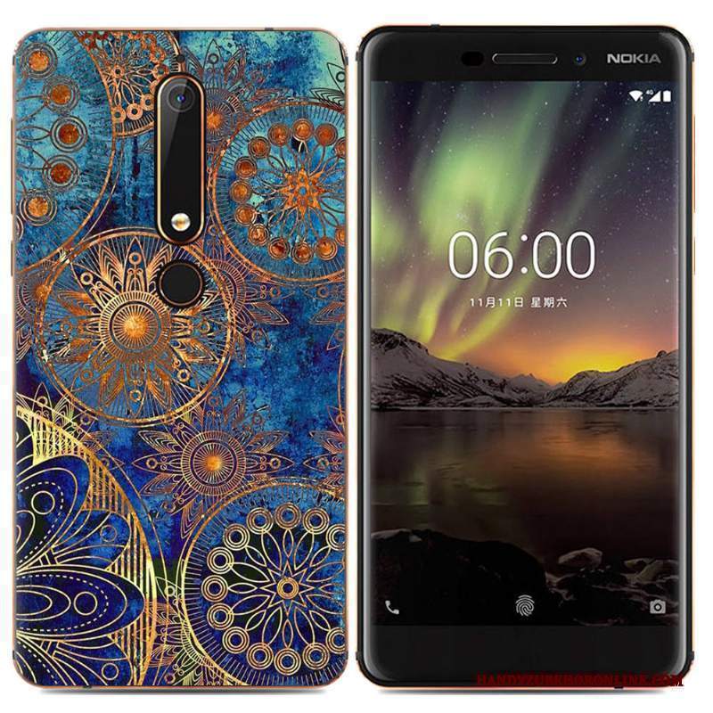 Custodia Nokia 6.1 Protezione Telefono Morbido, Cover Nokia 6.1 Creativo Tendenza Semplici