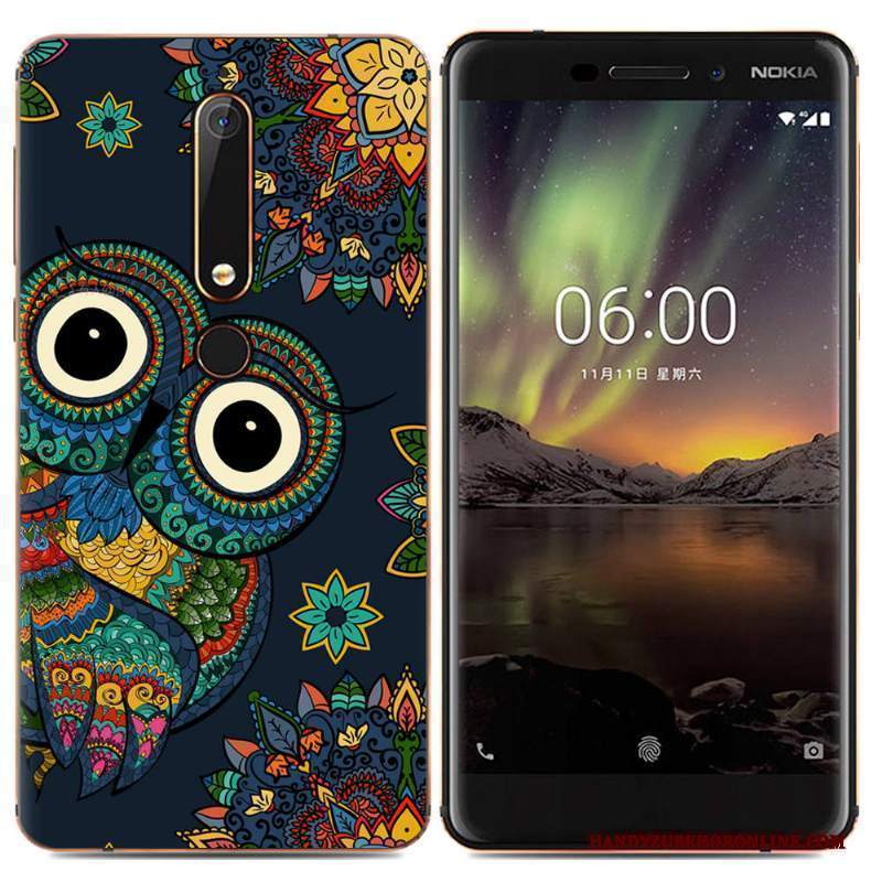 Custodia Nokia 6.1 Protezione Telefono Morbido, Cover Nokia 6.1 Creativo Tendenza Semplici