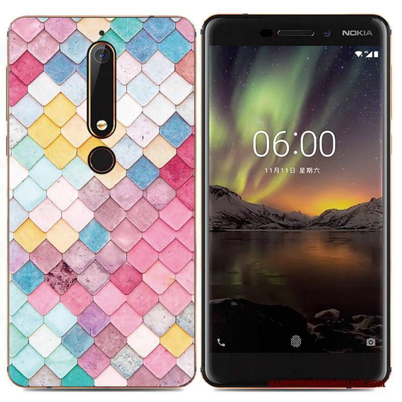 Custodia Nokia 6.1 Protezione Telefono Morbido, Cover Nokia 6.1 Creativo Tendenza Semplici