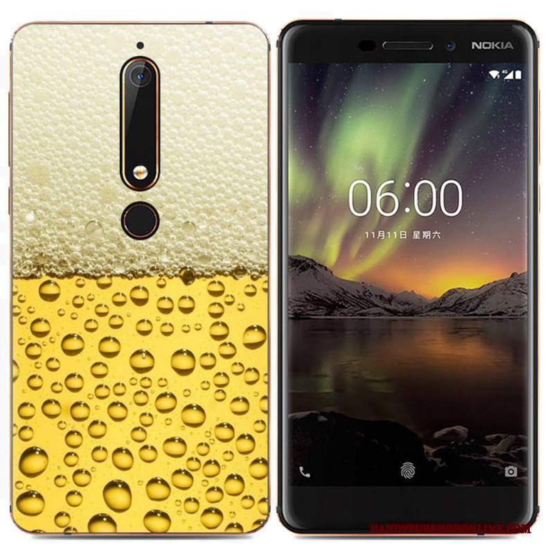 Custodia Nokia 6.1 Protezione Telefono Morbido, Cover Nokia 6.1 Creativo Tendenza Semplici