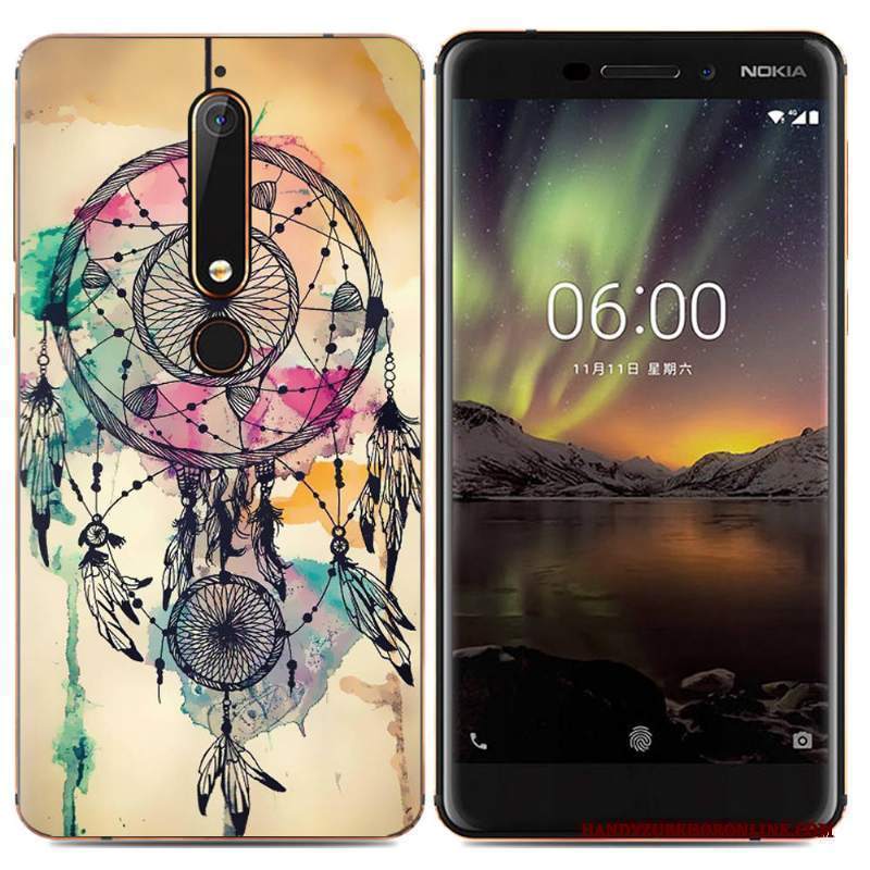 Custodia Nokia 6.1 Protezione Telefono Morbido, Cover Nokia 6.1 Creativo Tendenza Semplici