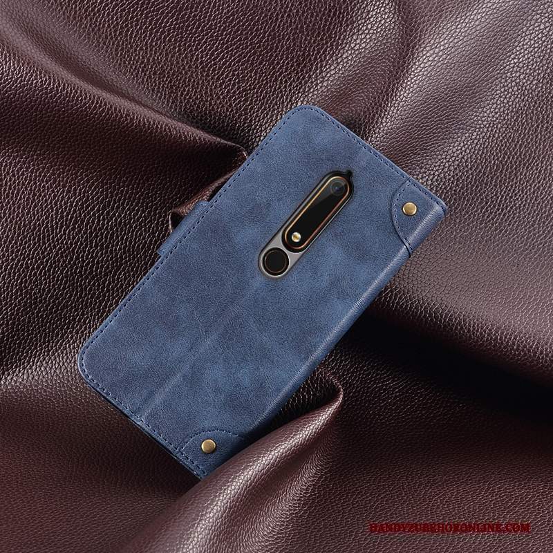 Custodia Nokia 6.1 Protezione Telefono Rosso, Cover Nokia 6.1 Creativo Carta Supporto