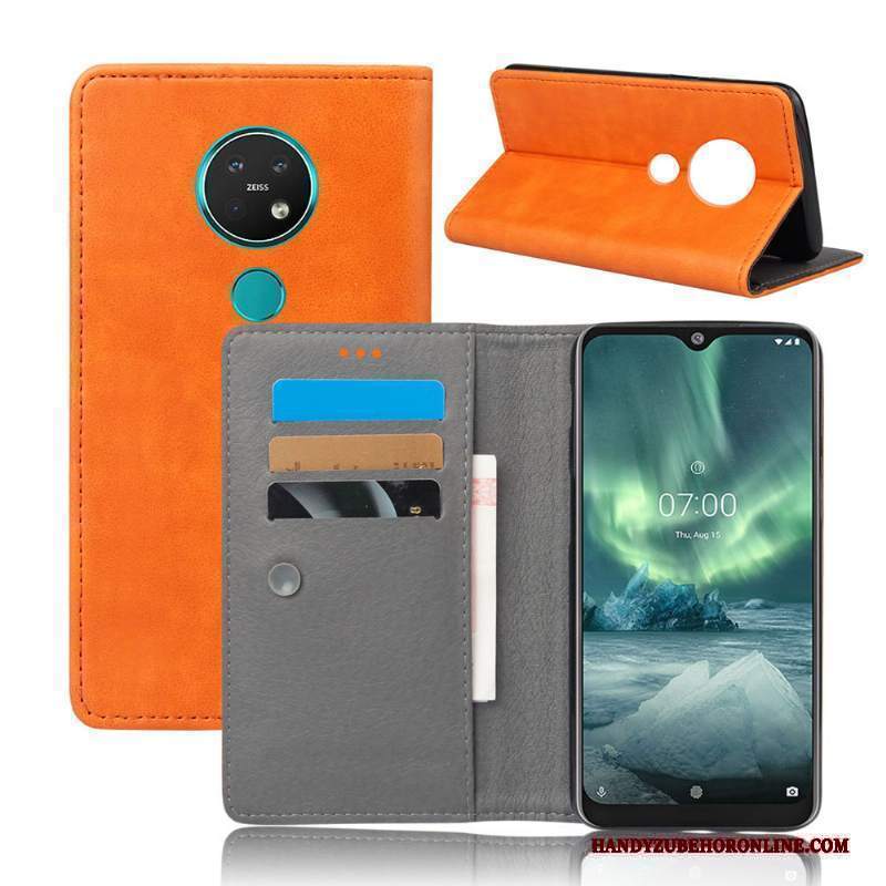 Custodia Nokia 6.2 Pelle Tutto Incluso Giallo, Cover Nokia 6.2 Protezione Cartatelefono