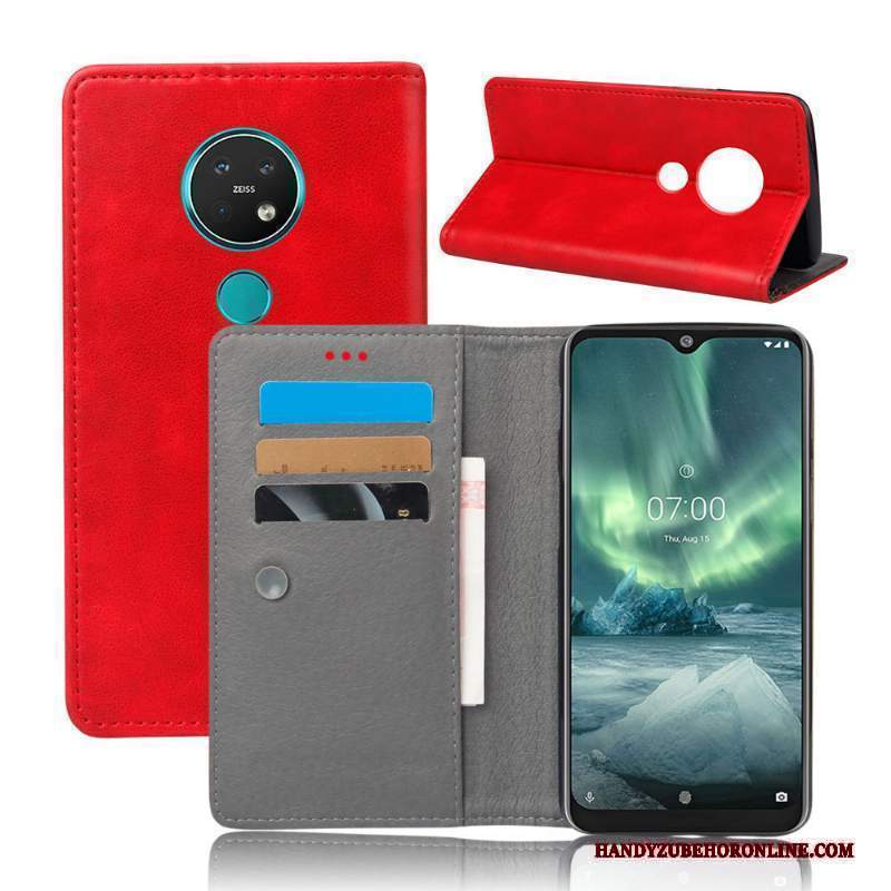 Custodia Nokia 6.2 Pelle Tutto Incluso Giallo, Cover Nokia 6.2 Protezione Cartatelefono