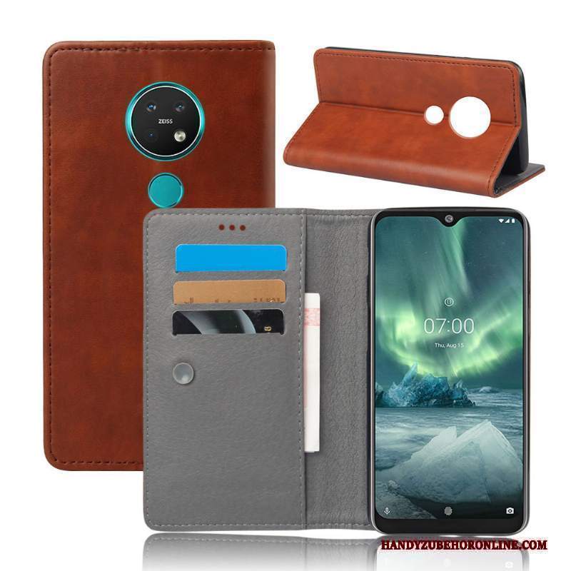 Custodia Nokia 6.2 Pelle Tutto Incluso Giallo, Cover Nokia 6.2 Protezione Cartatelefono