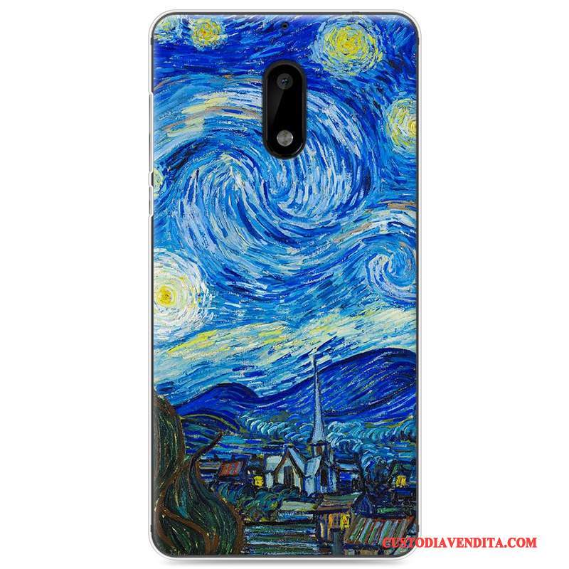 Custodia Nokia 6 Colore Blutelefono, Cover Nokia 6 Silicone Di Personalità Bello